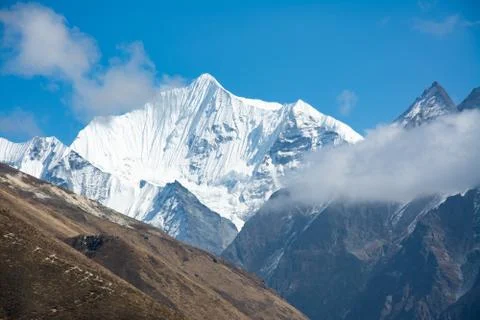 Mount Annapurna Stockfoto's