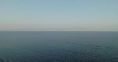 Mount Athos At Dusk Waves And The Aegean Sea  库存影片 250097161