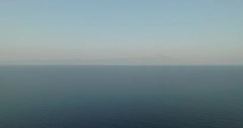 Mount Athos At Dusk Waves And The Aegean Sea  Stock Footage 250100911