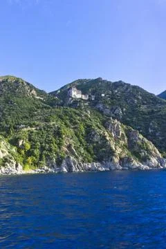 Mount Athos, Simonos Petra, Eastern Orthodox Monastery, Greece, Europe Stock-Fotos