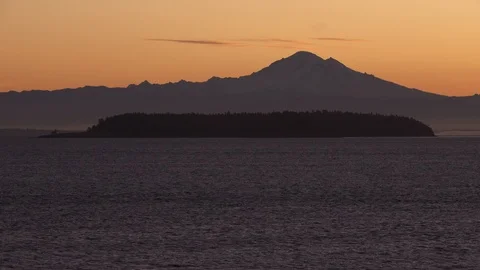 Mount Baker at Dawn Stock Footage 121771720