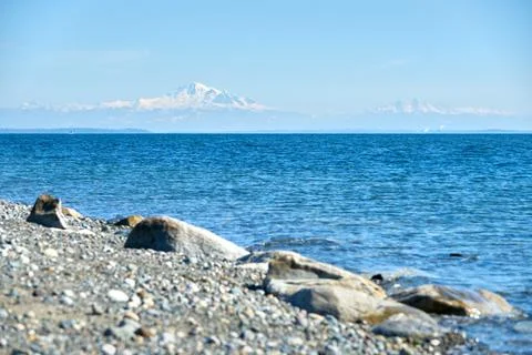 Mount Baker from Point Roberts Fotos de archivo