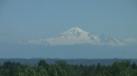 Mount Baker Volcano, Washington State as seen from Canada Video stock 788077