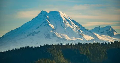 Mount baker in Washington state as seen from Victoria British Columbia Canada Stock Photos