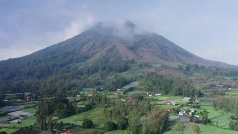 Mount Batur in Bali Stock Footage 146000128