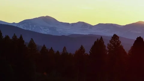 Mount Blue Sky front range Mt Evans 14er peak parallax aerial drone Evergreen 動画素材 315281836