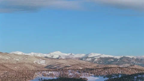 Mount Blue Sky Mt Evans wilderness landscape Evergreen Colorado aerial drone Stock Footage 336274488