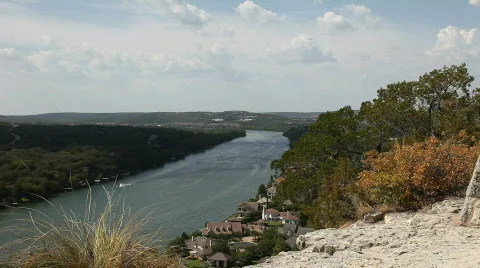 Mount Bonnell view Austin, Texas Stock Footage 503370