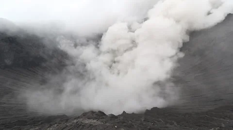 Mount Bromo is an active volcano and part of the Tengger massif, in East Java 스톡 동영상 65262236