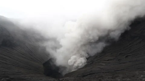 Mount Bromo is an active volcano and part of the Tengger massif, in East Java Stock Footage 65262526