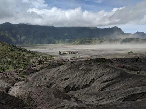 The Mount bromo is an active volcano Stock Photos