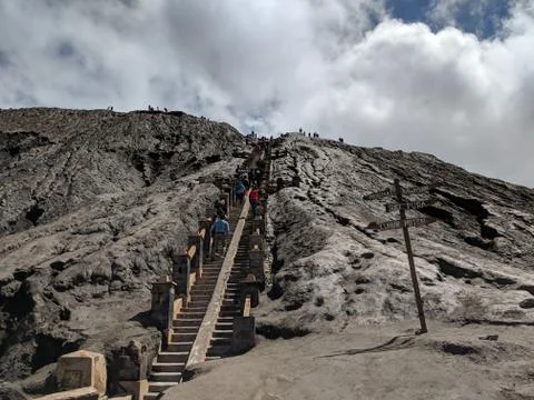 The Mount bromo is an active volcano Stock Photos