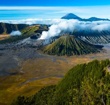 Mount Bromo is an active vulcano located in east Java, Indonesia Stock-Fotos