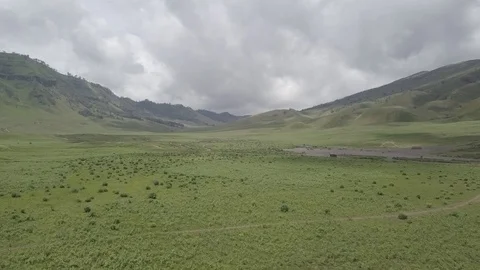 Mount Bromo in a clear view Stock Footage 123684916