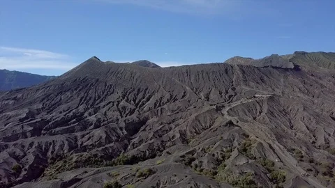 Mount Bromo in a clear view Stock Footage 123685084