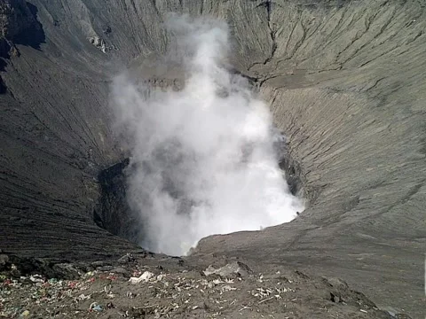 Mount Bromo Crater Stock Footage 209121895