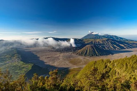 Mount Bromo in Java, the most famous volcano in Indonesia Mount Bromo in J... Stock Photos