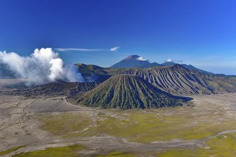 Mount Bromo in Java, the most famous volcano in Indonesia Photos