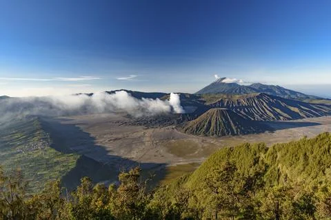 Mount Bromo in Java, the most famous volcano in Indonesia Photos