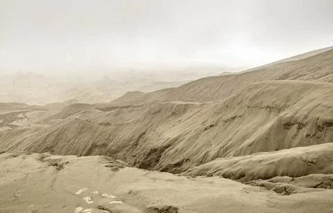 Mount Bromo in Java scenery around a volcano named Mount Bromo located in ... Stock-Fotos