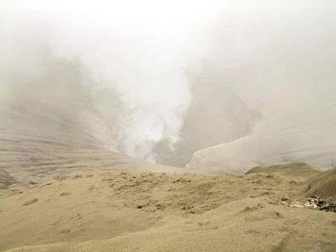 Mount Bromo in Java scenery around a volcano named Mount Bromo located in ... Stock-Fotos