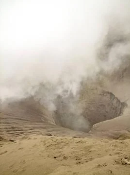 Mount Bromo in Java scenery around a volcano named Mount Bromo located in ... Stock-Fotos