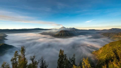 Mount Bromo sunrise Stock Footage 263417007