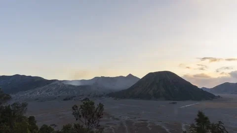 Mount Bromo at sunset timelapse video, Indonesia Stock Footage 280406999