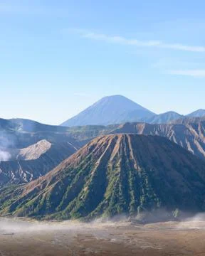 Mount Bromo volcano crater, Java, Indonesia Stock Photos