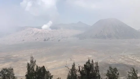 Mount Bromo Volcano in East Java, Indonesia. Video stock 346567876