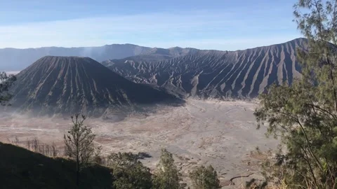 Mount Bromo Volcano in East Java, Indonesia. Video stock 346567878