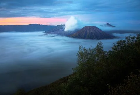 Mount bromo volcano java indonesia Stock Photos