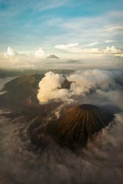 Mount Bromo Volcano on Java Indonesia 스톡 사진