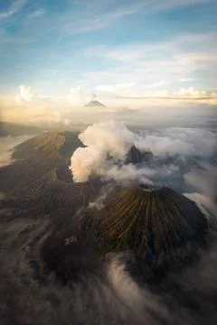 Mount Bromo Volcano on Java Indonesia 스톡 사진
