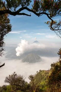 Mount Bromo Volcano on Java Indonesia Stock Photos