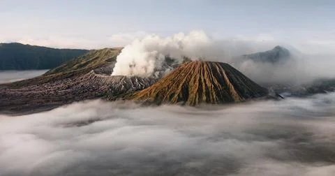Mount bromo volcano in java Stock Photos