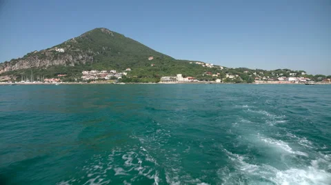 Mount Circeo seen from a navigating boat Stock Footage 53433477