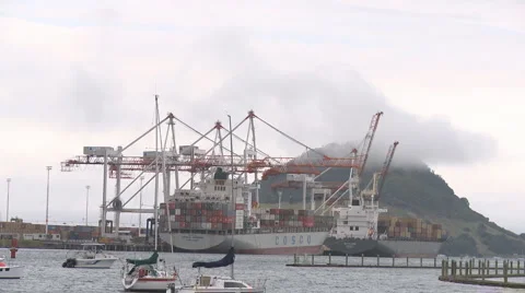 Mount container ships timelapse Stock Footage 946270