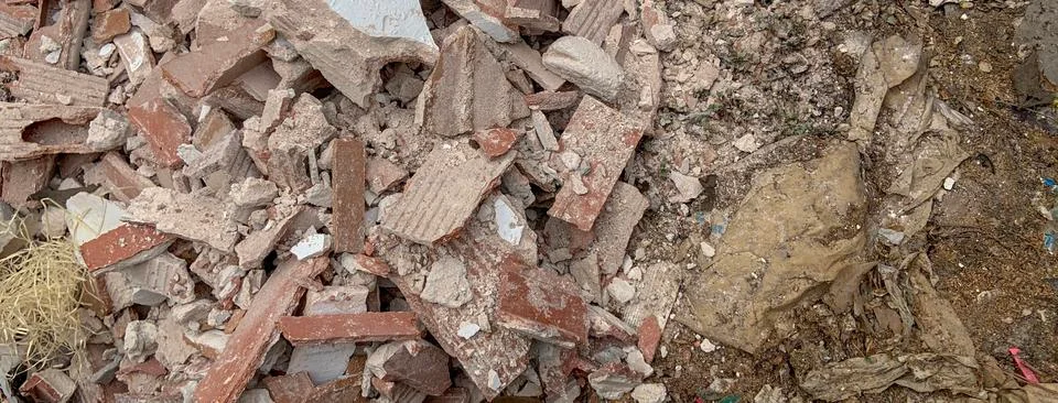 A mount of debris - Background Stock Photos