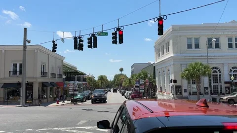 Mount Dora, Florida, USA - 05 09 2024: Walking tour Mount Dora Stock Footage 320822772
