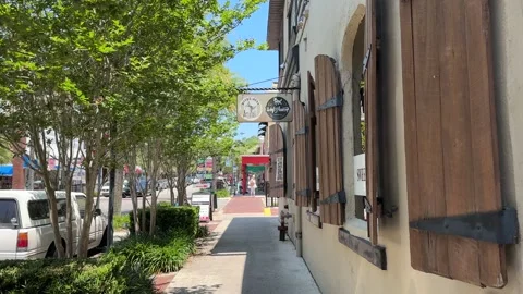 Mount Dora, Florida, USA - 05 09 2024: Walking tour Mount Dora Stock Footage 320822795
