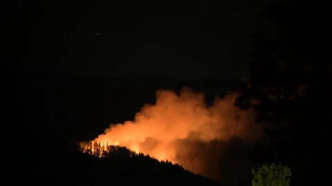 Mount Eddy Fire Stock Footage 198656387