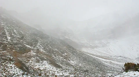 Mount Edith Cavell Snowstorm Stock-Footage 32327840