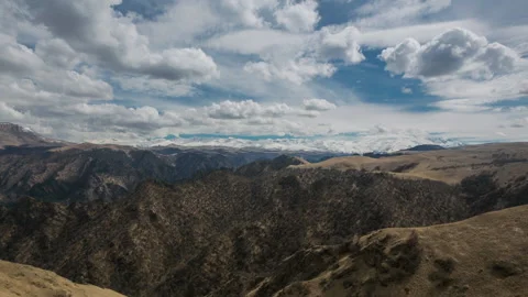 Mount Elbrus. caucasian mountains. clouds moving Timelapse hyperlapse Stock Footage 137883133