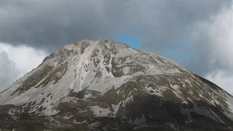Mount Errigal Peak Clouds Slow Lapse Stock Footage 129742141