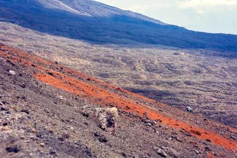 Mount Etna, active volcano on the east coast of Sicily, Italy. Stock Photos