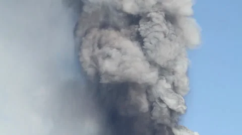 Mount Etna ash emission Stock Footage 35370912