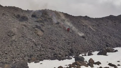 Mount Etna volcano eruption 2025 Stock Footage 303010086