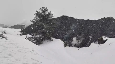 Mount Etna volcano eruption 2025 Stock Footage 303010230