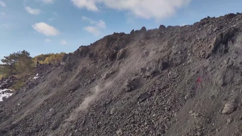 Mount Etna volcano eruption 2025 Stock Footage 303010249